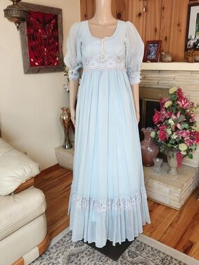 blue gunne sax dress Vintage 1970s Gunne Sax Denim Dress / Adored Vintage / Call of Home Dress
